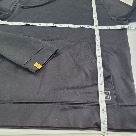 5.11 Tactical Series Mens Small Black Hoodie Sweatshirt Pullover Activewear Flaw - Picture 12 of 13